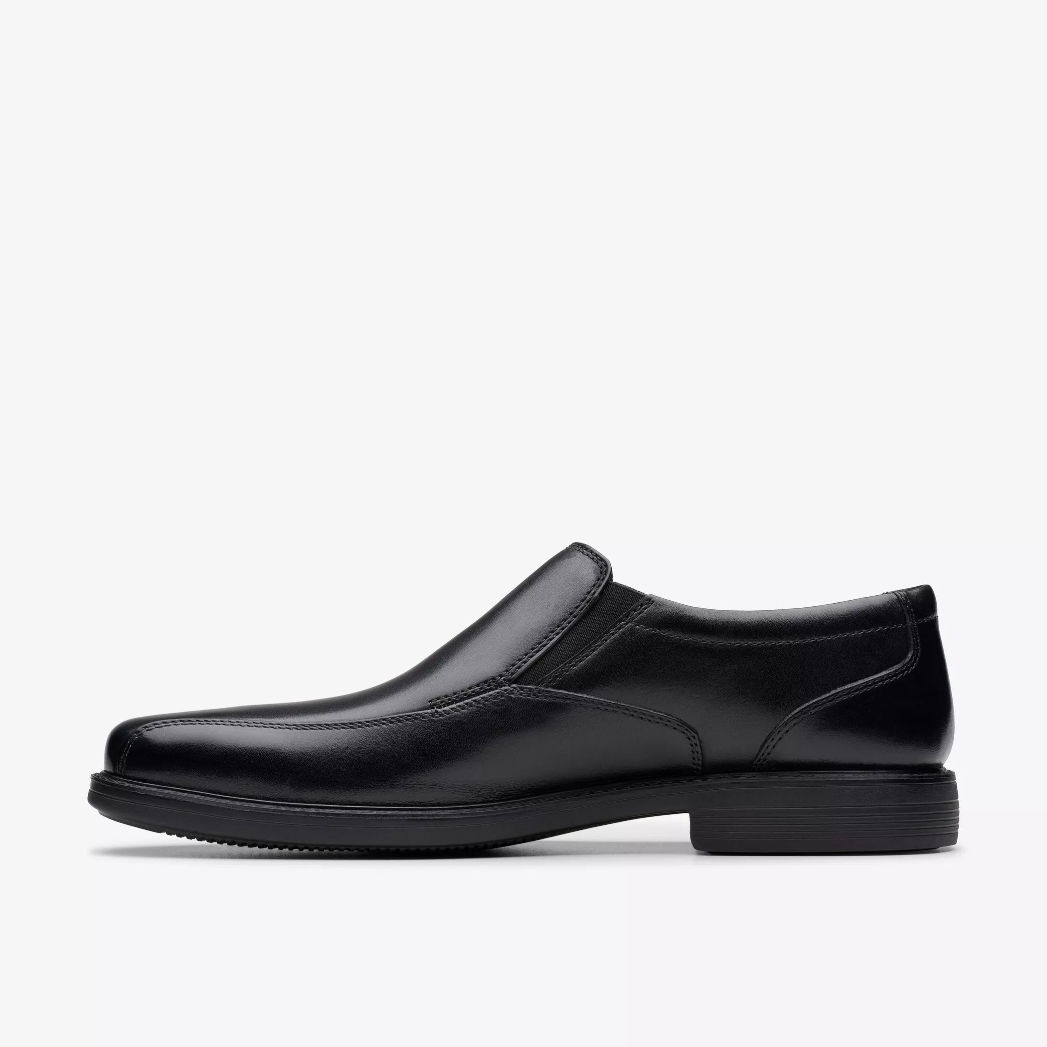 CLARKS Bolton Free II Black Slip On Men's Leather Shoes – Wholesale_5