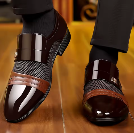 Clarks CitiForm Slip-On Men’s Black Gloss Leather Shoes – Wholesale_6