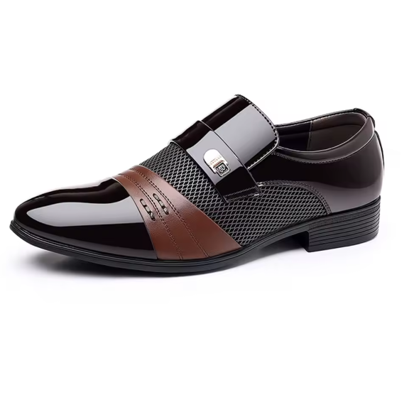 Clarks CitiForm Slip-On Men’s Black Gloss Leather Shoes – Wholesale_3