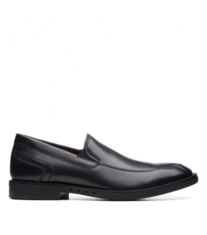 Clarks Men Black Leather Slip-On Sneakers Shoes – Wholesale_6