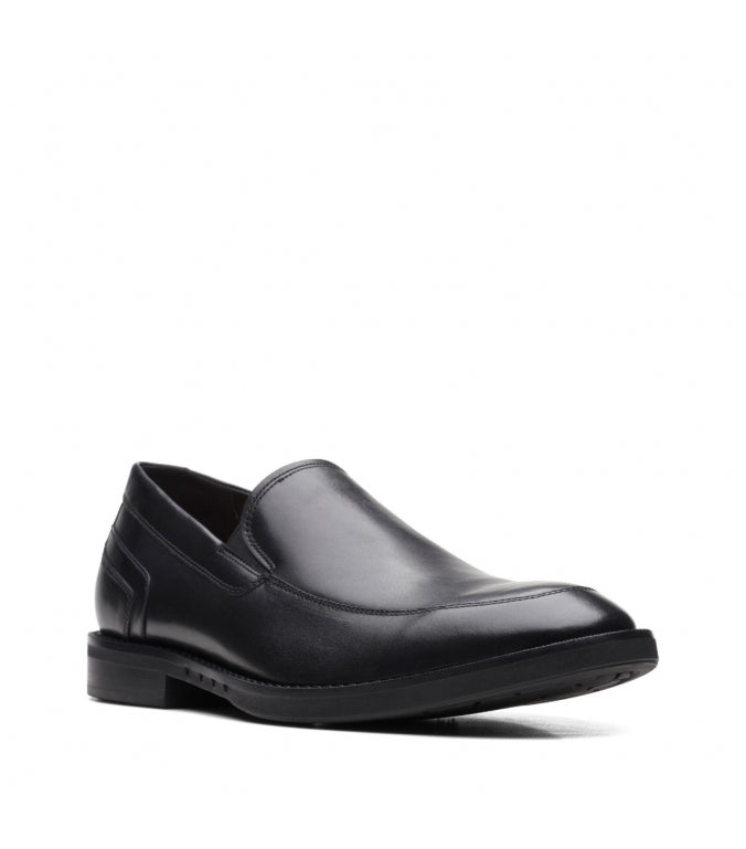 Clarks Men Black Leather Slip-On Sneakers Shoes – Wholesale_4