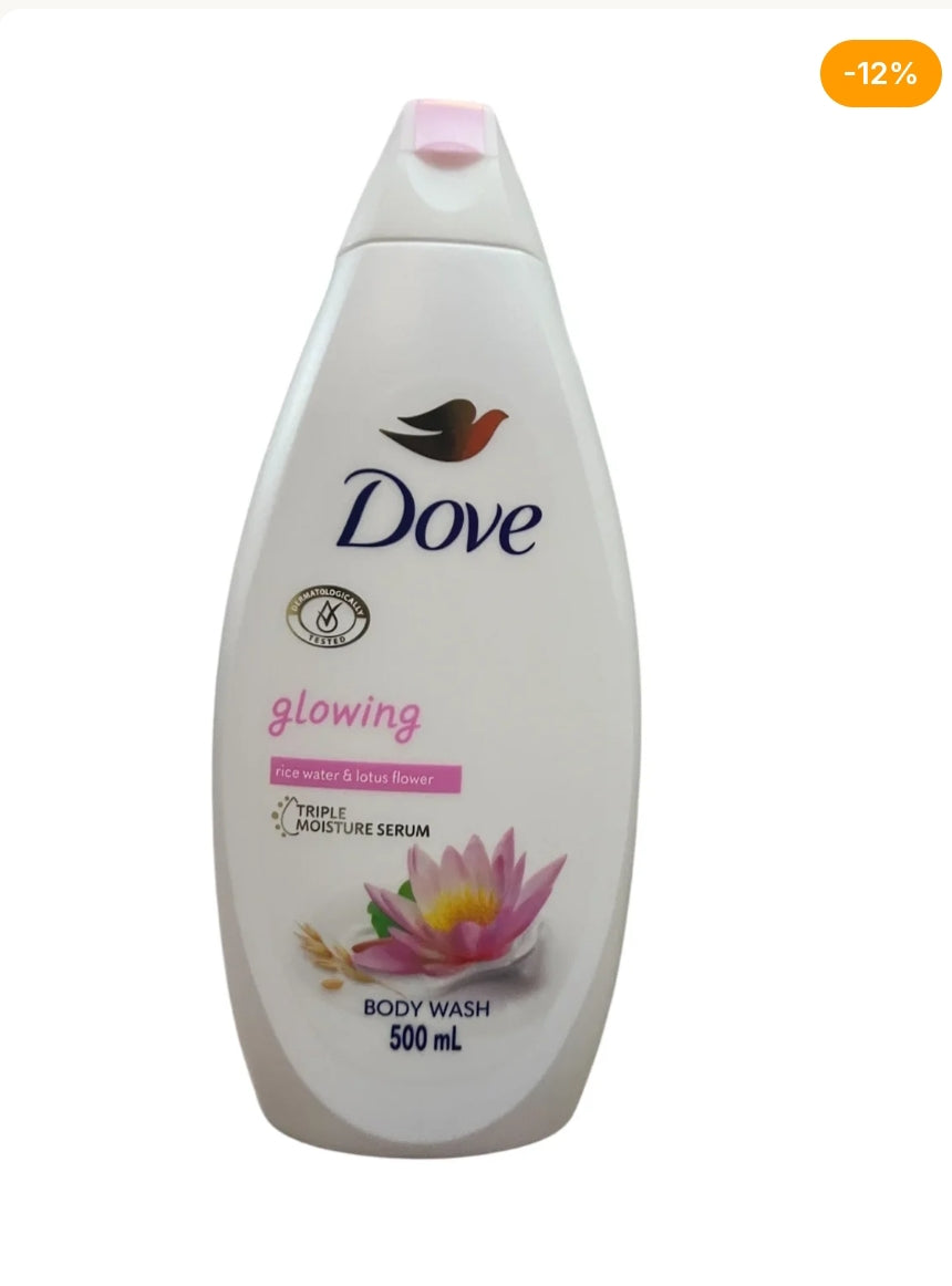Dove glowing rice water & lotus body wash 500ml – Wholesale