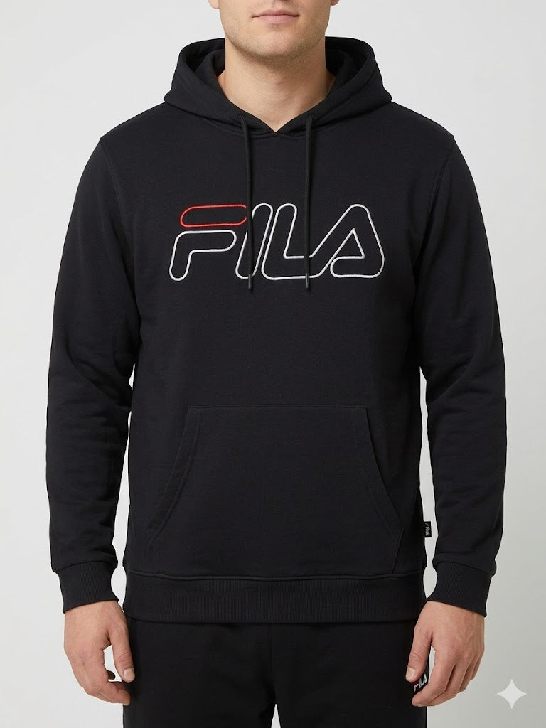 FILA Classic Outline Pullover Hoodie 'Black' – Wholesale_3