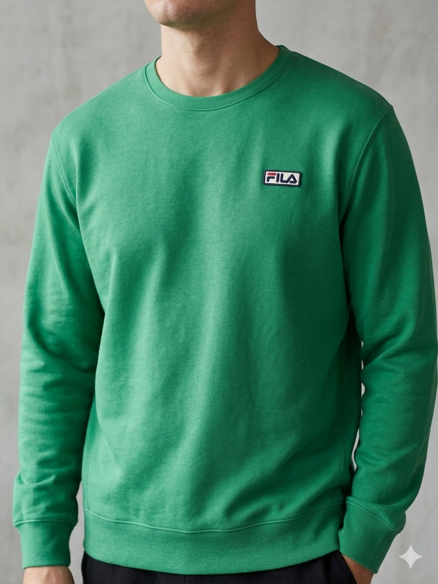FILA Men's Garran Long Sleeve Crew Sweatshirt 'Heritage Green' – Wholesale_3