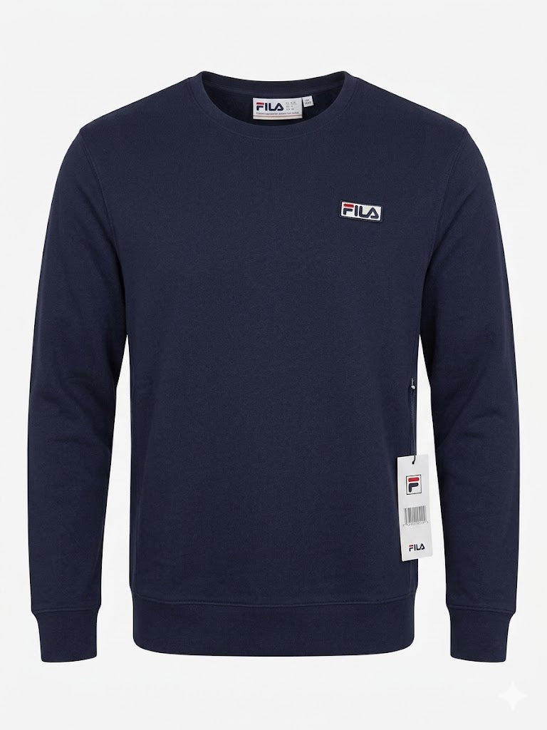 FILA Men's Long Sleeve Crew Sweatshirt 'Navy Blue' – Wholesale