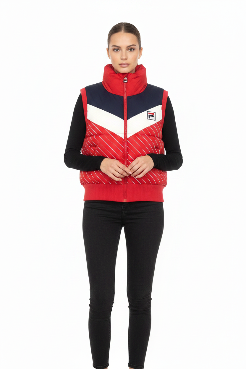 Fila Women's Quilted Gilet Diagonal Pattern(F22WF008) – Wholesale_3