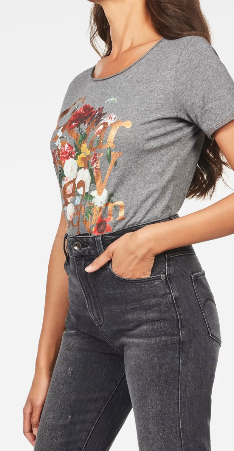 G-Star Raw Graphic 4 Optic Slim R T Grey Lyon Jersey O Women T-shirt – Wholesale