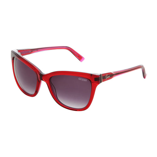Guess cat-eye sunglasses with discreet logo, red, 56-18-135 standard – wholesale