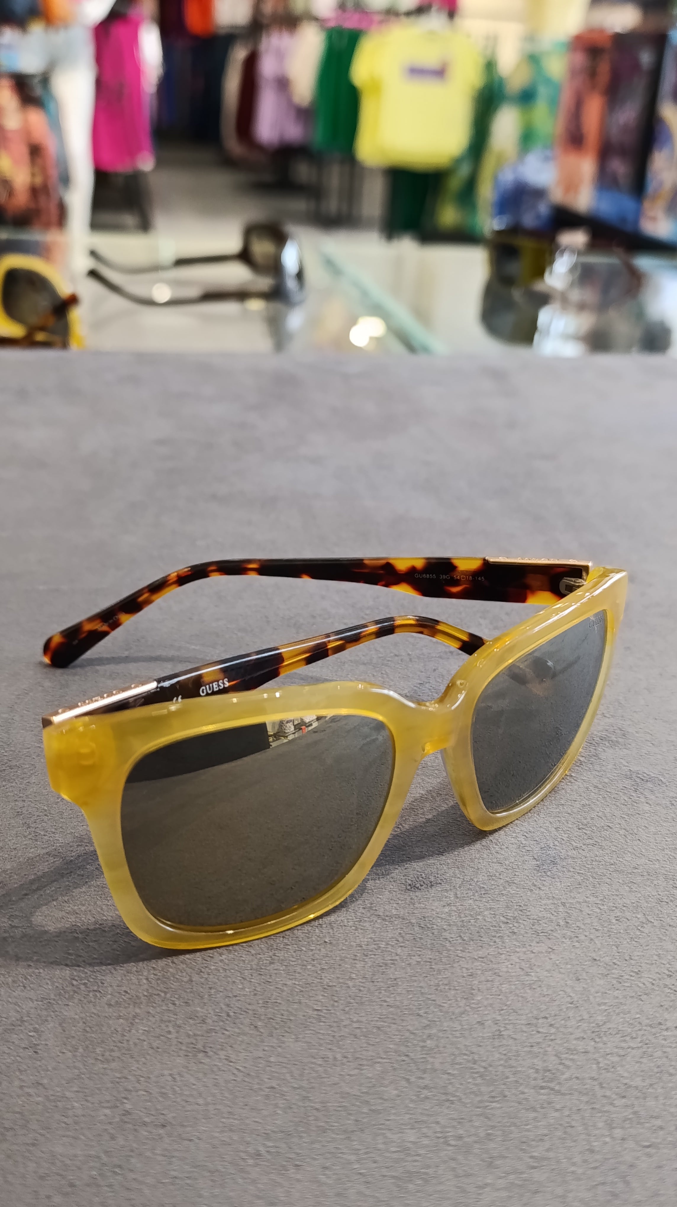 Guess GU6855 39G Sunglasses – Yellow / Tortoise / Grey – Wholesale_5