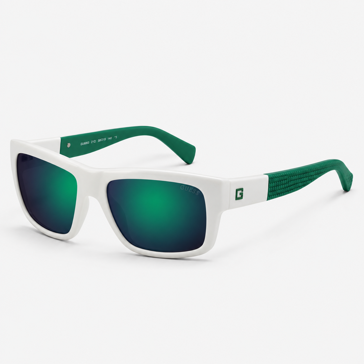 Guess GU6863 21Q Sunglasses – White Frame / Green Teal Mirror – Wholesale_4