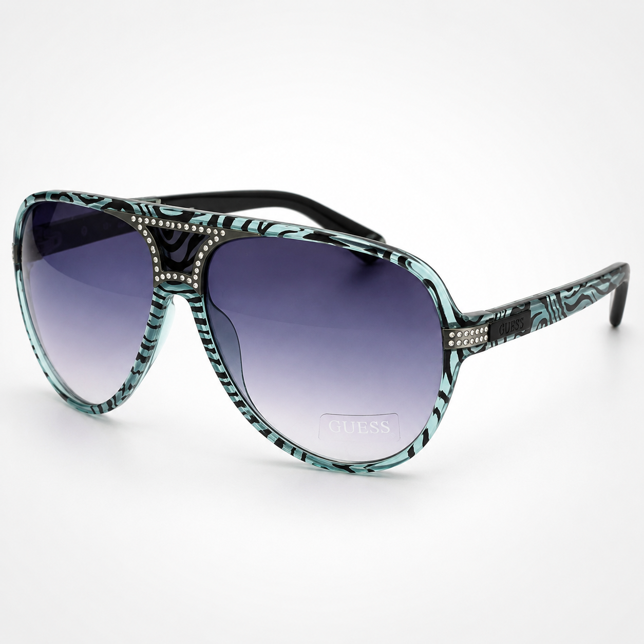 Guess GU7014-TQZB-35 Sunglasses – Turquoise Zebra / Crystal G / Smoke Gradient – Wholesale_6