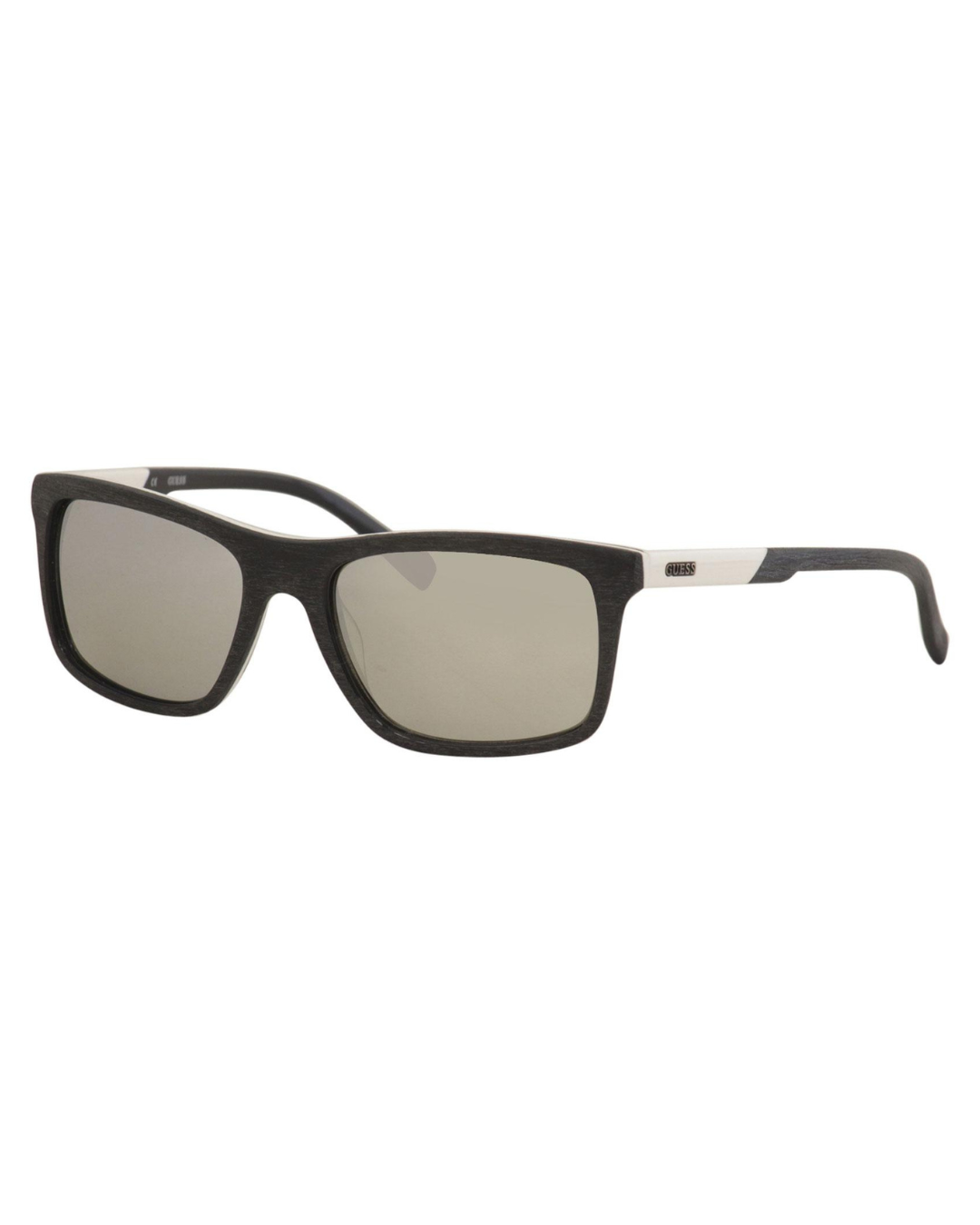 Guess Men's GU6805 BKWHT-3F Black/White Rectangle Sunglasses 55mm – Wholesale_4