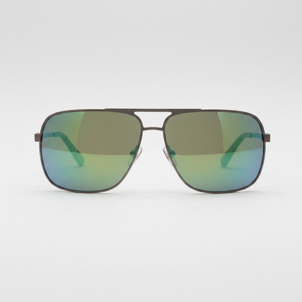 Guess men's sunglasses – gunmetal / green mirror – wholesale