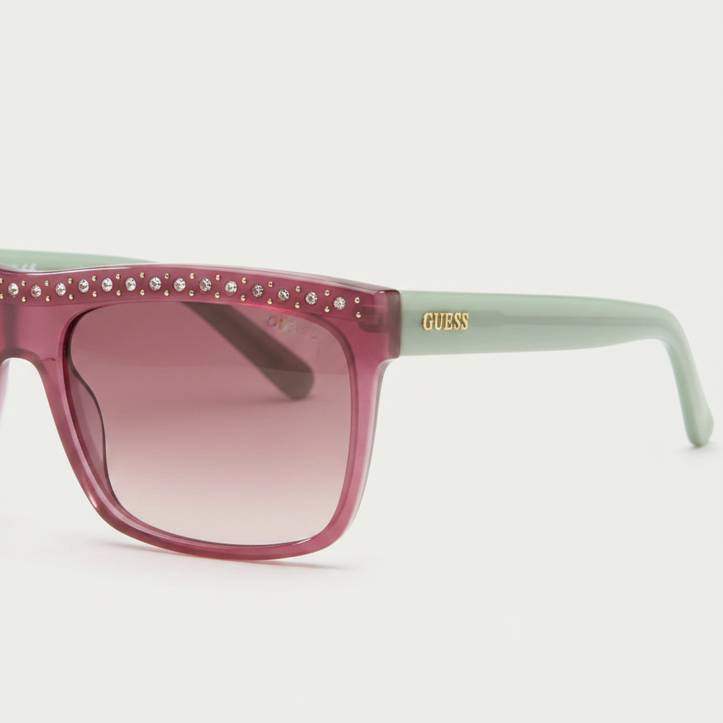 Guess Women GU6300 Square Sunglasses, Burgundy Mint – Wholesale_4