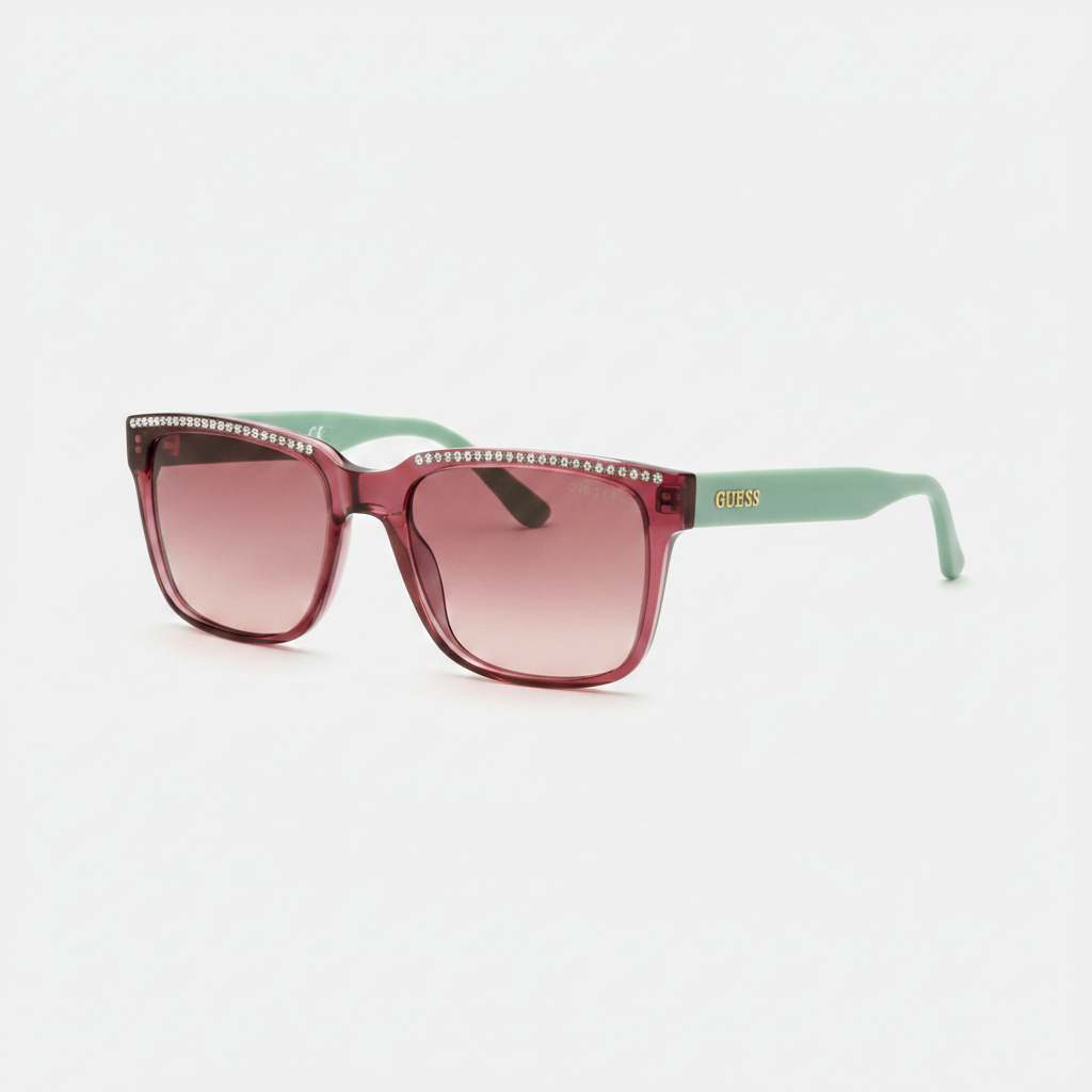Guess Women GU6300 Square Sunglasses, Burgundy Mint – Wholesale_5