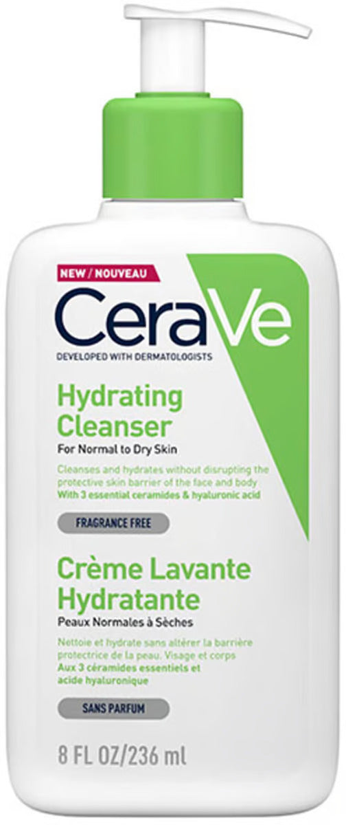 CeraVe Hydrating Cleanser | Face and Body Wash for Normal to Dry skin with Hyaluronic Acid and Ceramides | Fragrance Free Paraben Free 236 – Wholesale