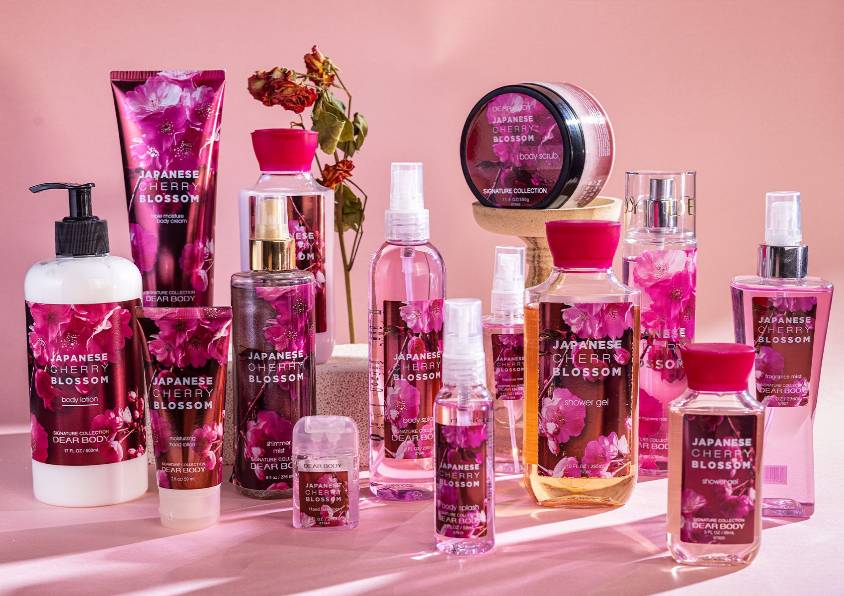Dear Body Japanese Cherry Blossom set of (Body Splash 236ML + Shower Gel 295 + Body Butter 200g + Hand Lotion 59m),TD97490 – Wholesale